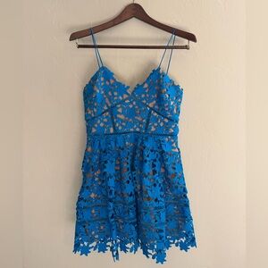Self-Portrait Azaelea Lace Minidress - Blue